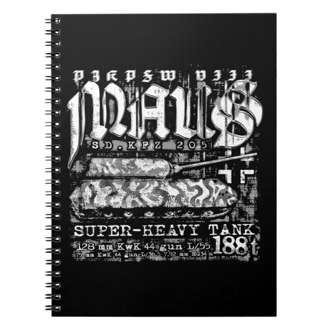 Caderno Espiral Panzer VIII Maus (Frente)