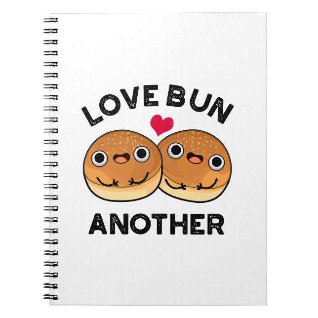 Caderno Espiral Pão de Amor Outro Trocadilho Divertido de Comida  (Frente)