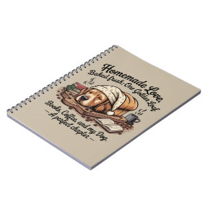 Caderno Espiral Pão de Cachorro Golden Retriever Fofo Livros e C