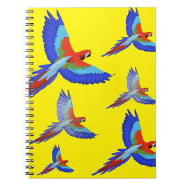 Caderno Espiral Papagaio Mikitiez havaí verão pôr do sol praia pri
