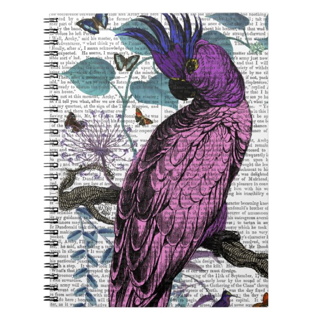 Caderno Espiral Papagaio Rosa (Frente)