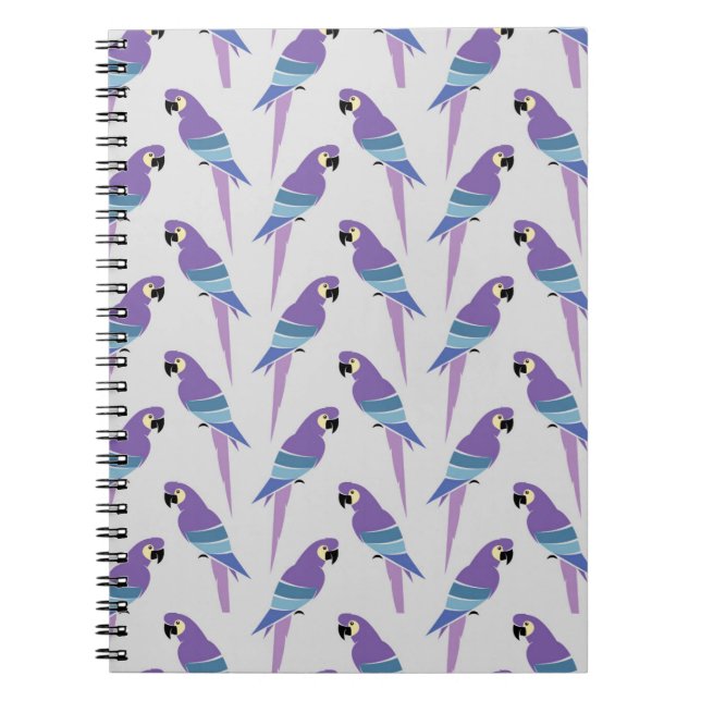 Caderno Espiral Papagaios roxos (Frente)
