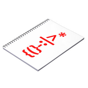 Caderno Espiral Papai Noel com barba de Natal Emoticon