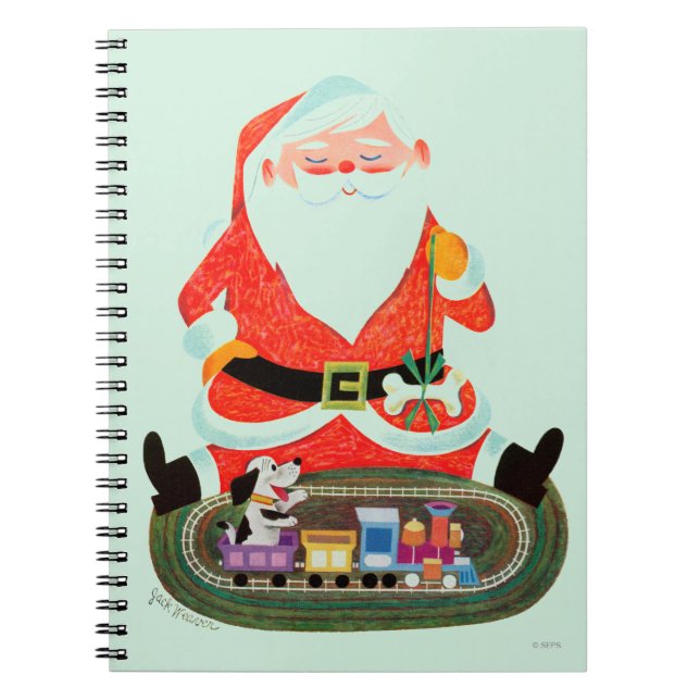 Caderno Espiral Papai noel com trem (Frente)