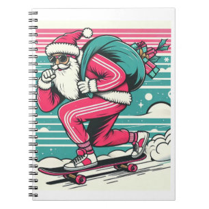 Caderno Espiral Papai Noel de skate