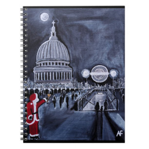 Caderno Espiral Papai Noel em Londres Pintura de Alfred Fox