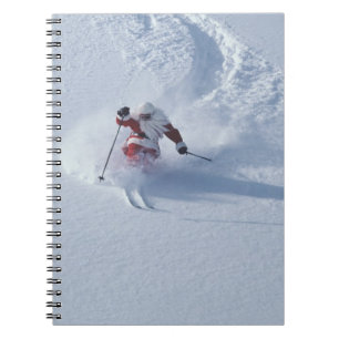Caderno Espiral Papai Noel esquiando no Snowbird Ski Resort, Wasat