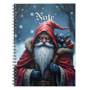 Caderno Espiral Papai Noel Geada e seu Elfo Travesso.