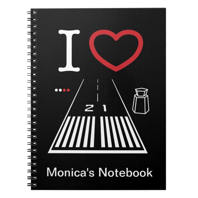 Caderno Espiral Papai noel Monica Airport Runway - Notebook person (Frente)