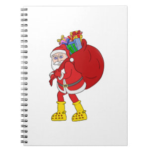 Caderno Espiral Papai Noel Vestindo Big Yellow Boots
