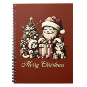 Caderno Espiral Papais noeis Cat e seus pequenos ajudantes no esti