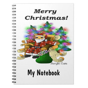 Caderno Espiral Papais noeis de Natal Cat