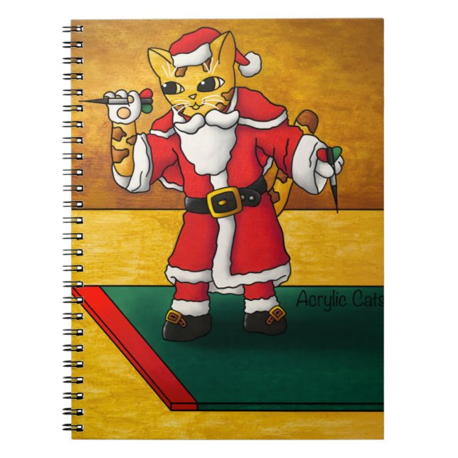 Caderno Espiral Papais noeis de Natal - Dardos Cat (Frente)