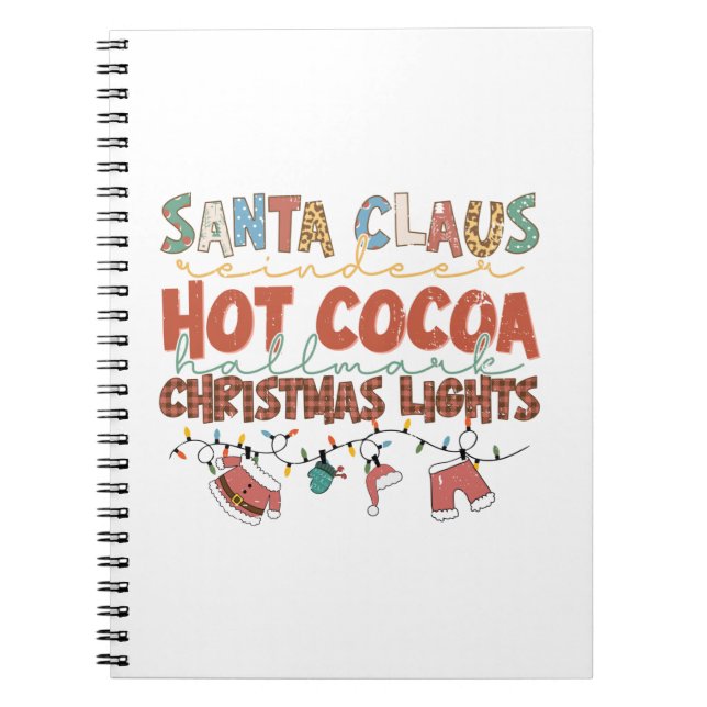 Caderno Espiral Papais noeis de presente para Natal (Frente)