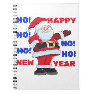 Caderno Espiral PAPAIS NOEIS DIZEM; FELIZ ANO NOVO. Hei! Hei! Hei!