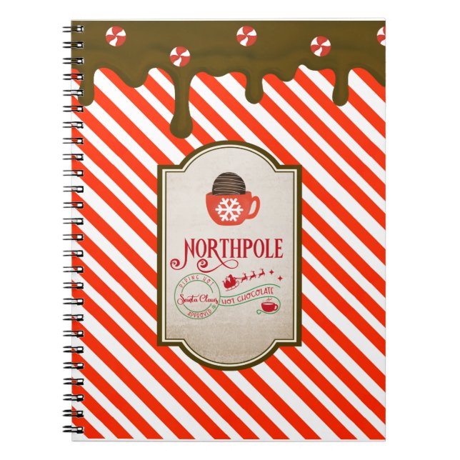 Caderno Espiral Papais noeis do Polo Norte Compram Felizes Festas  (Frente)