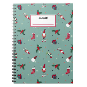 Caderno Espiral Papais noeis e seus presentes. Nome personalizado