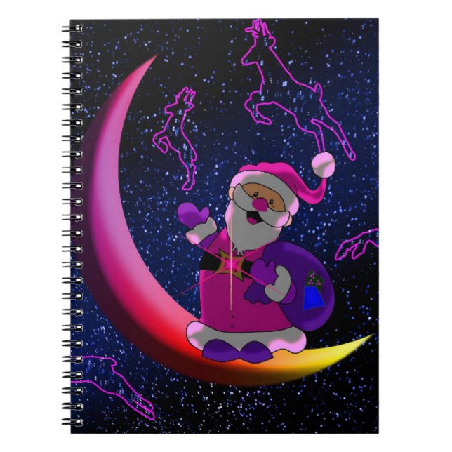 Caderno Espiral Papais noeis na Lua (Frente)