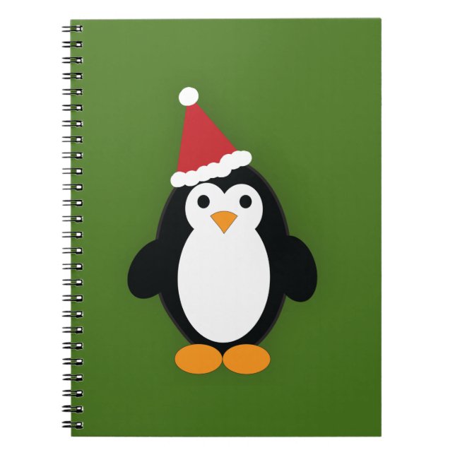 Caderno Espiral Papais noeis Pinguim (Frente)