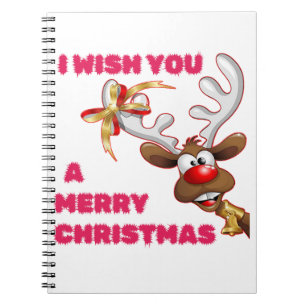 CADERNO ESPIRAL PAPAIS NOEIS REINDEER DESEJA UM NATAL FELIZ