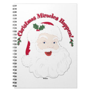 Caderno Espiral Papais noeis Vintage Os Milagres De Natal Acontece