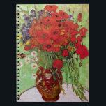 Caderno Espiral Papas vermelhos e margaridas por Vincent van Gogh<br><div class="desc">Ainda com vida: Poppies vermelhos e margaridas de Vincent van Gogh é um apos impressionismo de arte vintage que ainda vive pintura floral. Um belo buquê de flores vermelhas de papoila e flores margaridas brancas frescas do jardim em um vaso decorativo. Sobre o artista: Vincent Willem van Gogh (1853-1890) foi...</div>
