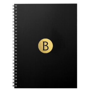 Caderno Espiral Papel alumínio preto (qualquer cor) Monograma mode
