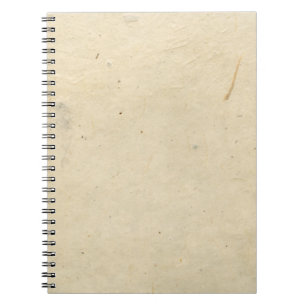 Caderno Espiral Papel branco de cinza feito à mão