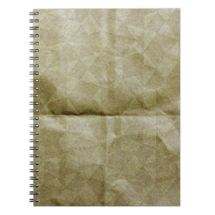Caderno Espiral Papel castanho enrugado. Aumenta o papel. Fundo