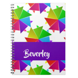 Caderno Espiral Papel colorido dobrado em branco