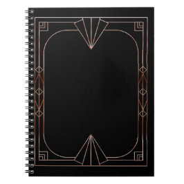Caderno Espiral Papel de carta Art Deco