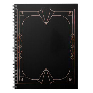 Caderno Espiral Papel de carta Art Deco