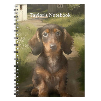 Caderno Espiral Papel de carta da Escola e Escritório Dachshund co