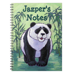 Caderno Espiral Papel de carta do Urso de Panda