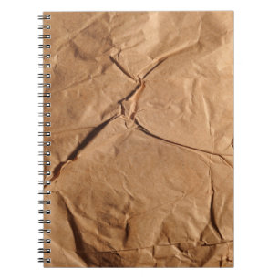 Caderno Espiral Papel de embrulho de reciclado. Textura.