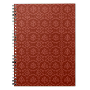 Caderno Espiral Papel de parede 3 do damasco