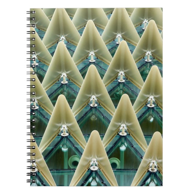 Caderno Espiral Papel de parede castanho e azul (Frente)