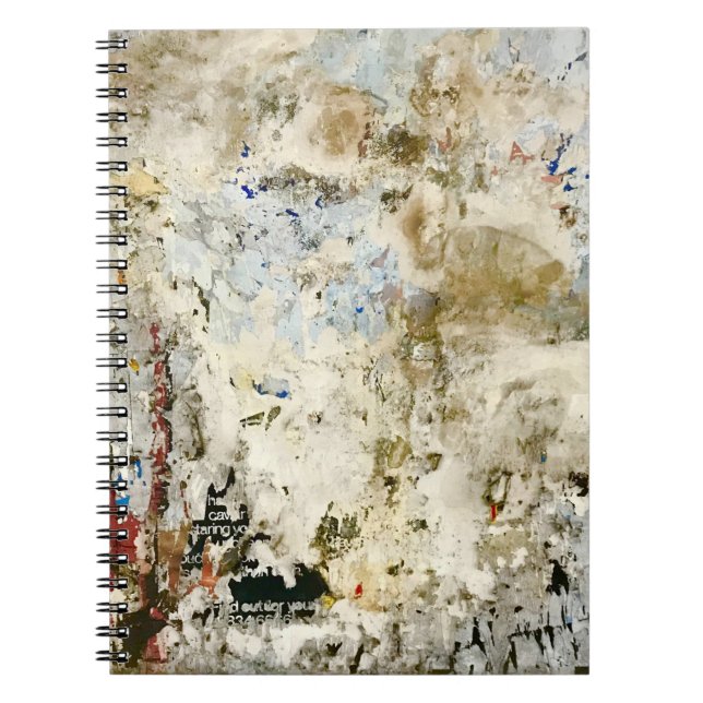 Caderno Espiral Papel de parede castanho e vermelho (Frente)