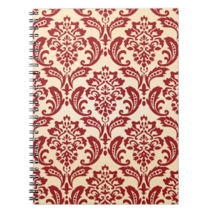 Caderno Espiral Papel de parede da cor damasco