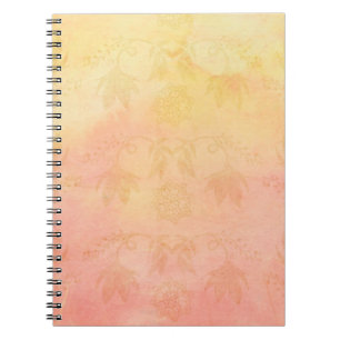 Caderno Espiral Papel de parede de fundo de aquarela