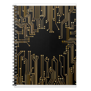 Caderno Espiral Papel de parede de fundo do conselho de circuito