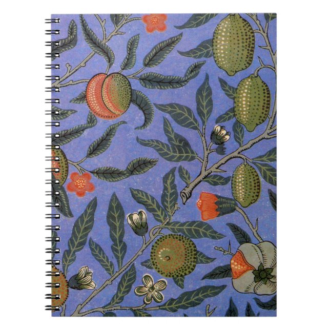 Caderno Espiral Papel de Parede Romã William Morris (Frente)