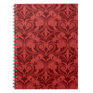 Caderno Espiral Papel de parede vermelho
