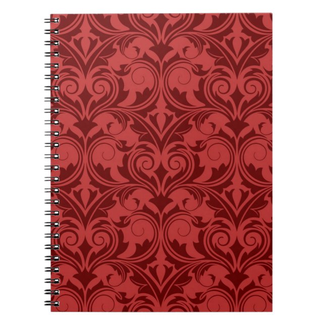 Caderno Espiral Papel de parede vermelho (Frente)
