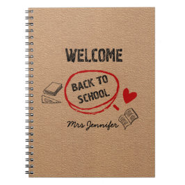 Caderno Espiral Papel Kraft Escrito Em Mão Moderna E Escrito