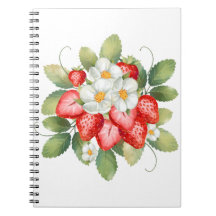 Papelaria de Papel Flor de Morango Fruta Nota