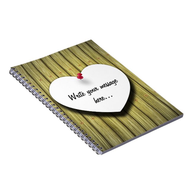 Caderno Espiral Paper Heart Handwritten Script Rustic (Lado Direito)