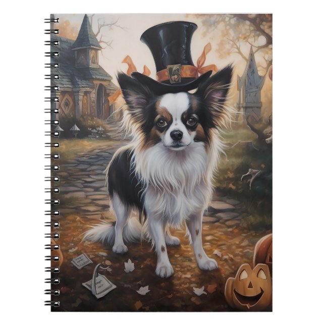 Caderno Espiral Papillon Pumpkins Halloween Scary (Frente)