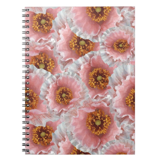 Caderno Espiral papoila rosa (Frente)