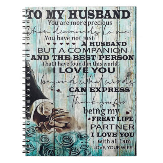 Caderno Espiral Para a minha letra de marido | Bonito Presente Par